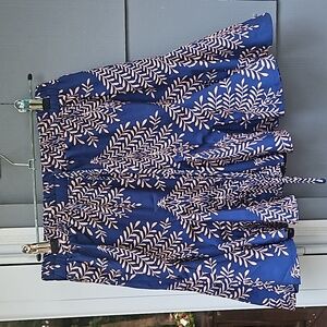 New with tags Cupshee small drawstring skirt blue and gold floral print